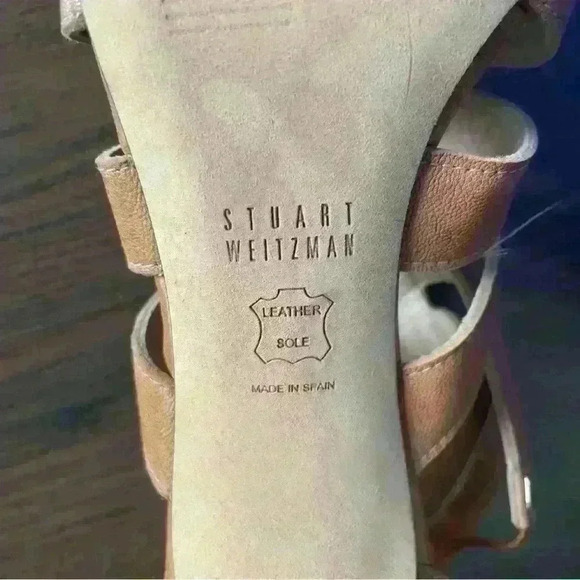 Stuart Weitzman Size 7.5 Strappy Sandel 3” Heel in Cognac - Picture 6 of 7